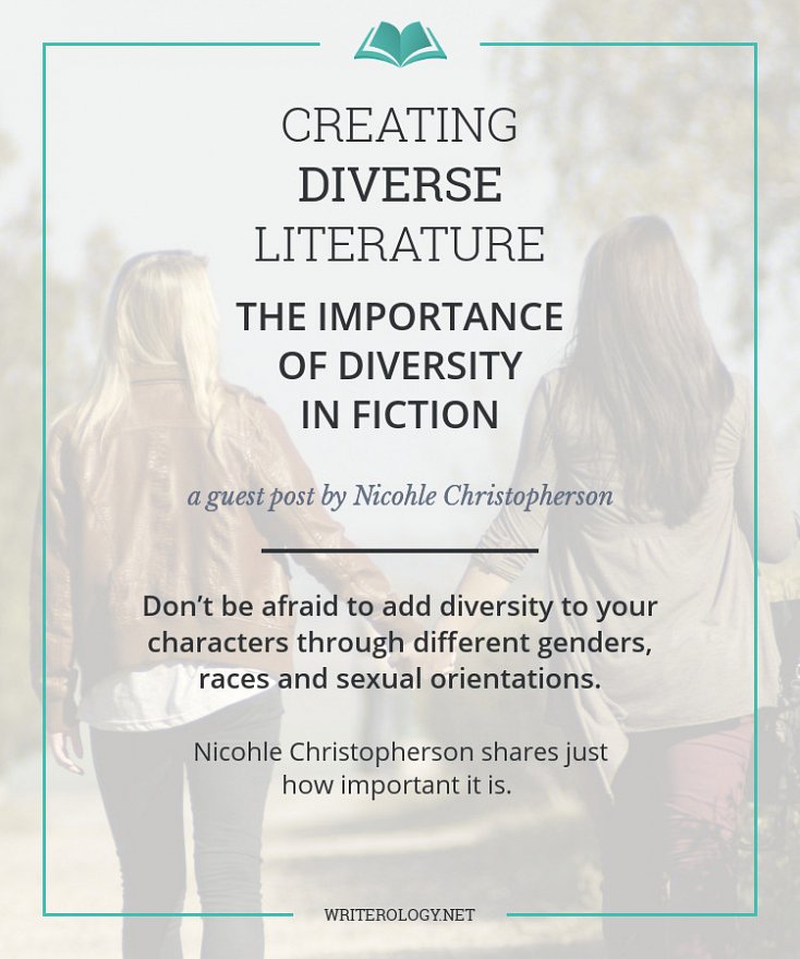 Don’t be afraid to add diversity to your characters through different genders, races and sexual orientations. My guest today, Nicohle Christopherson, is sharing just how important it is. | Writerology.net